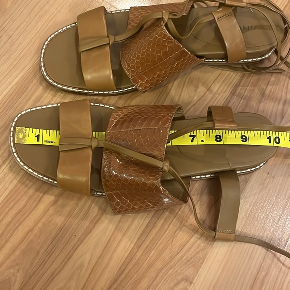 Vince Forster Leather & Watersnake Ankle-Wrap Sandals. Size 9. Dust bag incl. - Picture 10 of 11